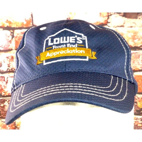 Lowes Front End Appreciation Navy Blue Adjustable Baseball Hat 100% Polyester - Picture 1 of 7